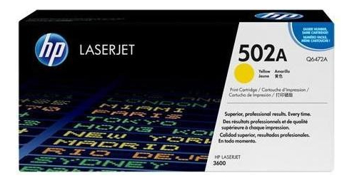Toner Hp 502A Amarillo Q6472A Original