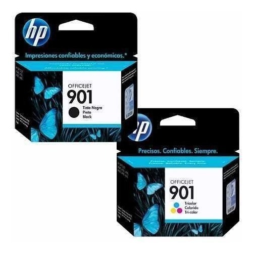 Pack Hp 901 Negro Cc653al + Hp 901 Tricolor Cc656al