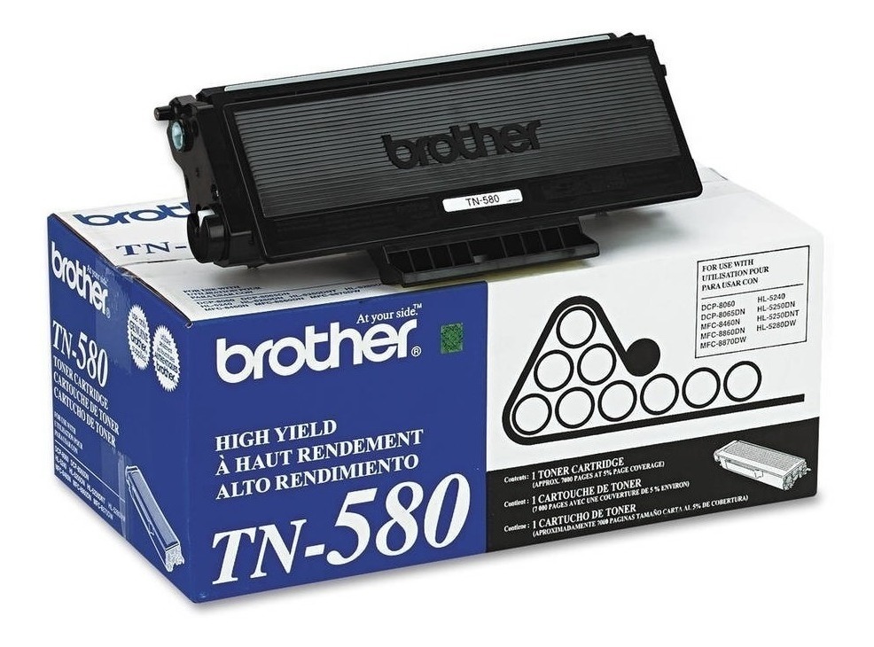 Toner Brother TN-580 Negro Original DCP-8060 / DCP-8065DN / HL-5240 / HL-5250DN