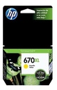 Cartucho Hp 670xl Original Amarillo CZ120AL