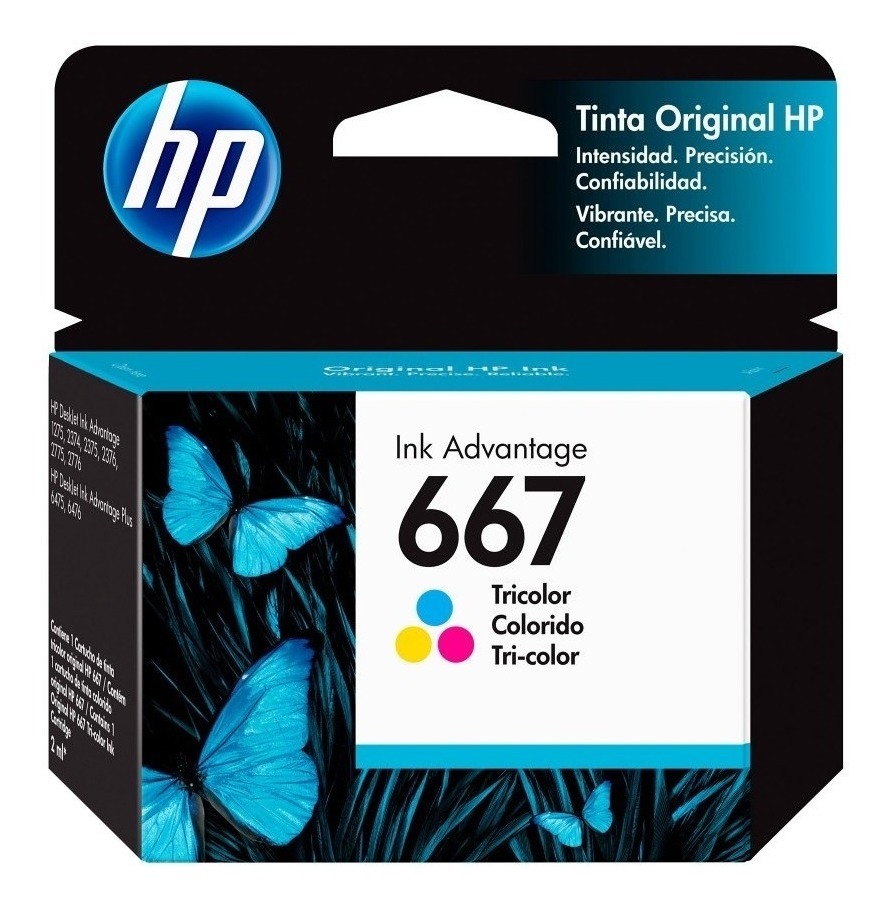 Cartucho Hp 667 Tricolor 3YM78AL
