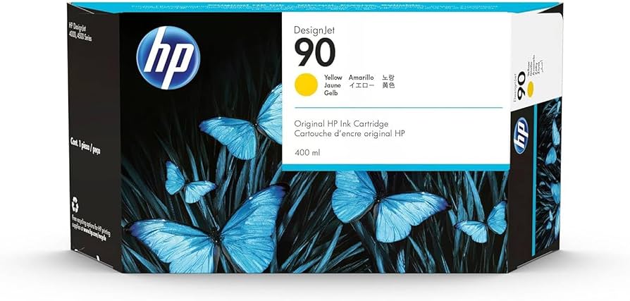 Cartucho Hp 90 Amarillo 400ml Original