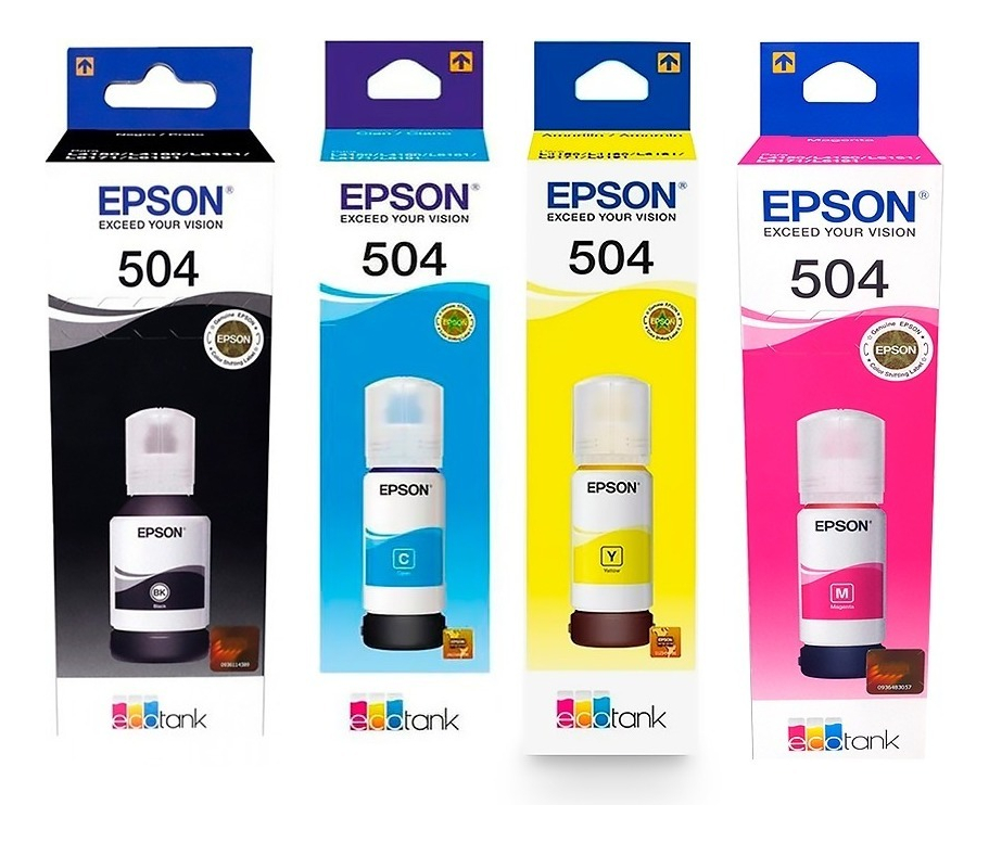 Combo Epson 504 Original T504 x 4 unidades