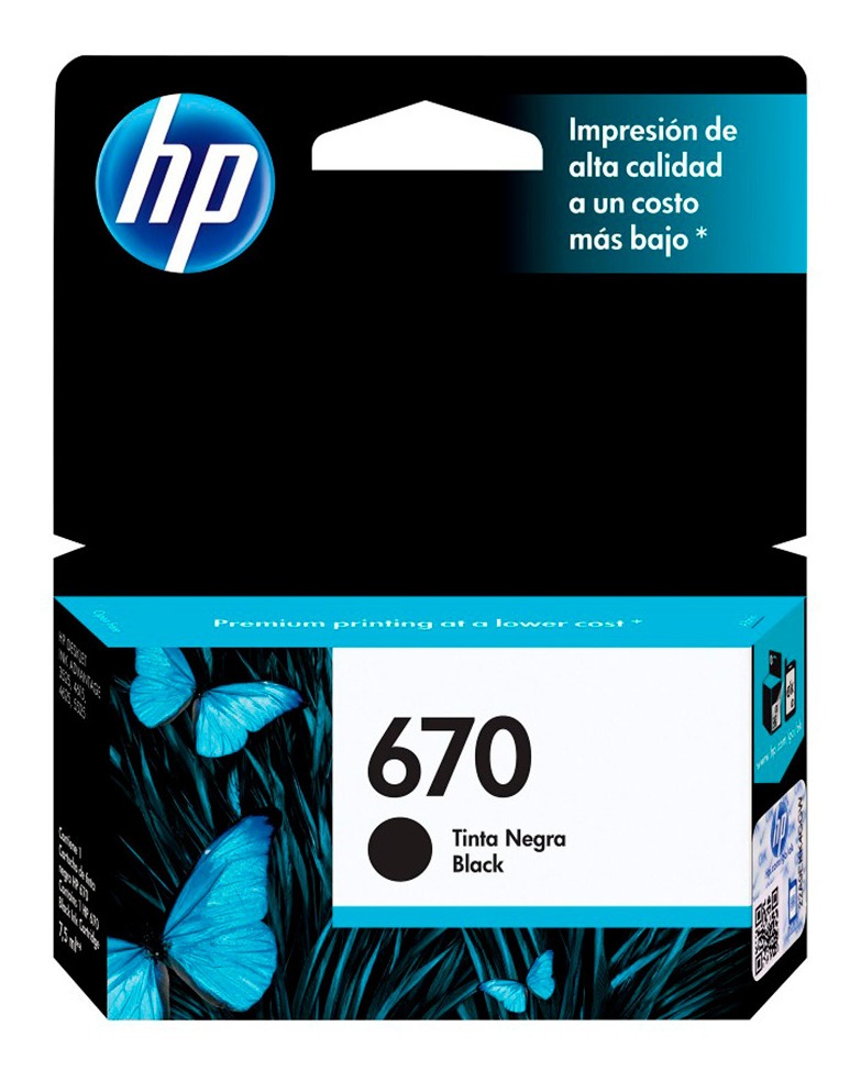 Cartucho Hp 670 Negro CZ113AL