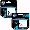 Combo Cartucho Hp 60 Original Negro + Color