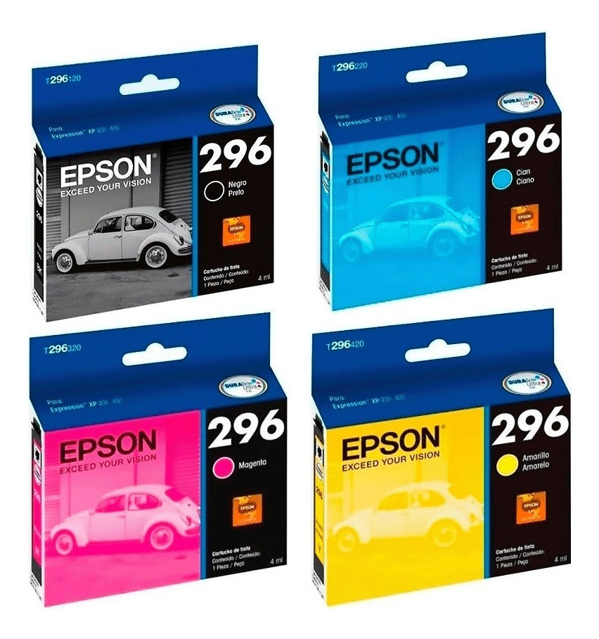 Combo Epson 296 Colores