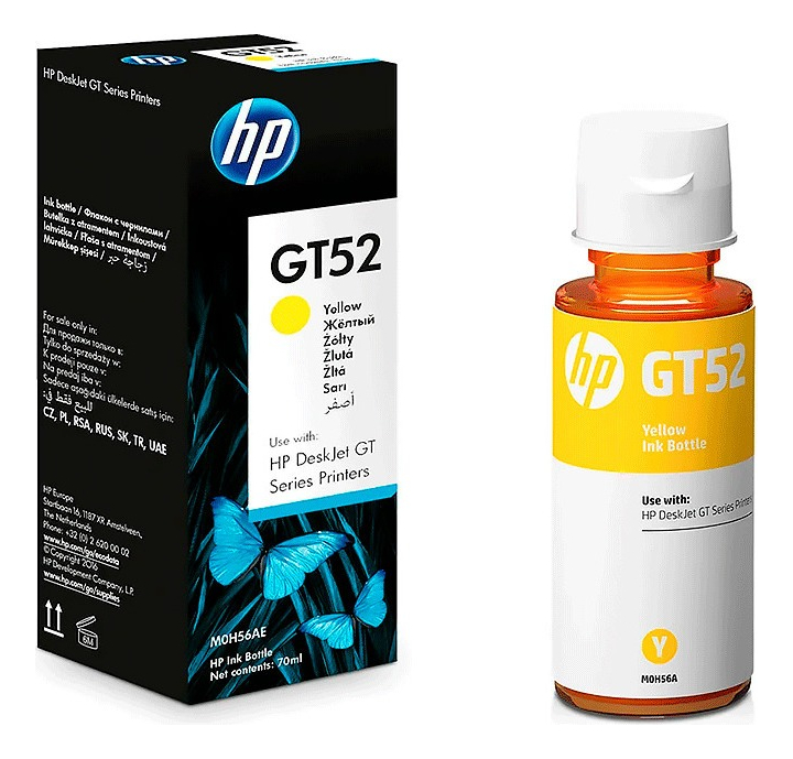 Tinta Hp Gt52 Amarillo Gt5820
