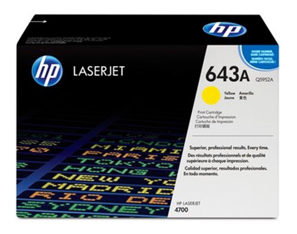 Toner Hp 643a Amarillo Q5952A Original