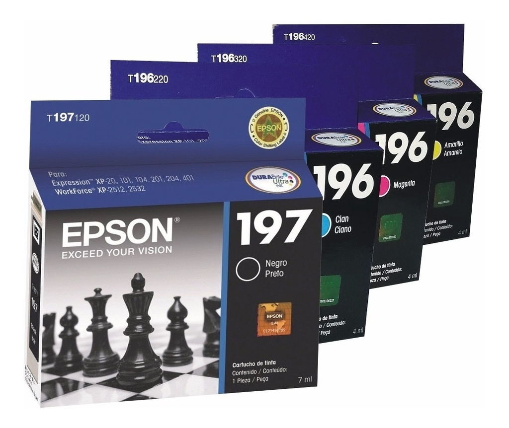 Combo Epson 197 + 196 Color Original