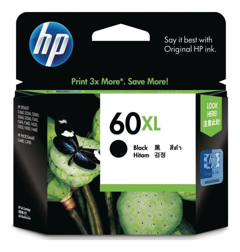 Cartucho Hp 60XL Negro
