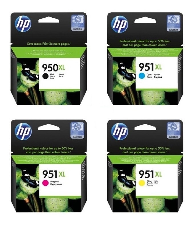 Combo Cartuchos Hp 950XL + 951XL Original