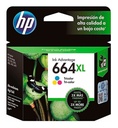 Cartucho Hp 664XL Tricolor F6V30AL Original