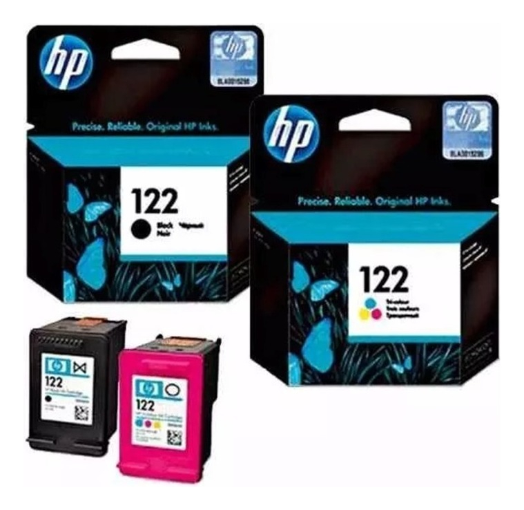 Combo Cartucho Hp 122 Negro + Color Original 4645 3545 2545