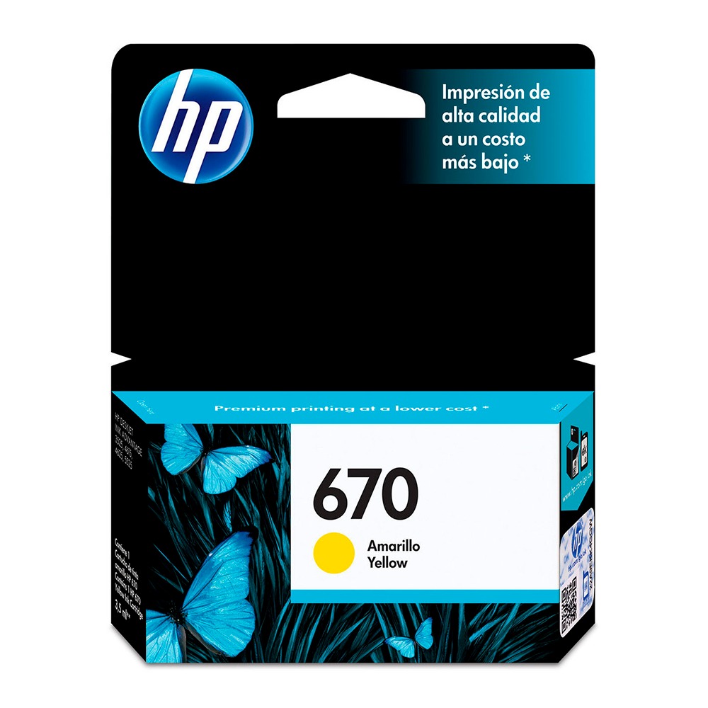 Cartucho Hp 670 Amarillo CZ116AL