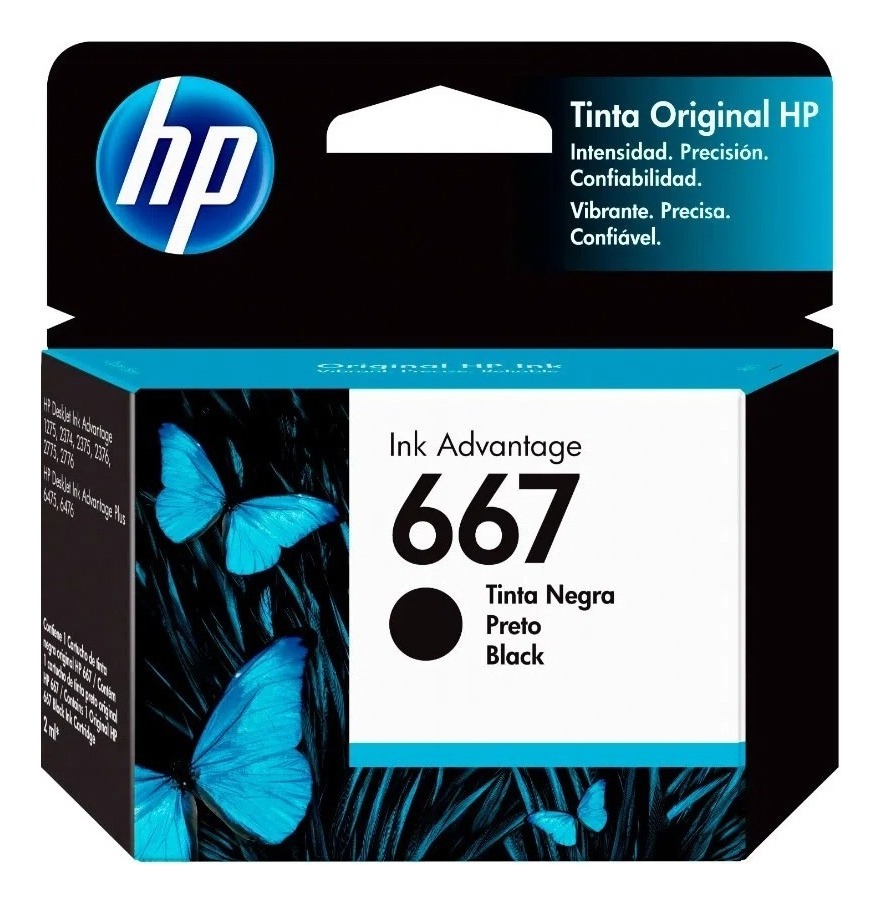 Cartucho Hp 667 Negro 3YM79AL