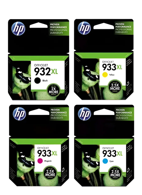 Combo Cartuchos Hp 932xl Negro + 3 Colores 933xl