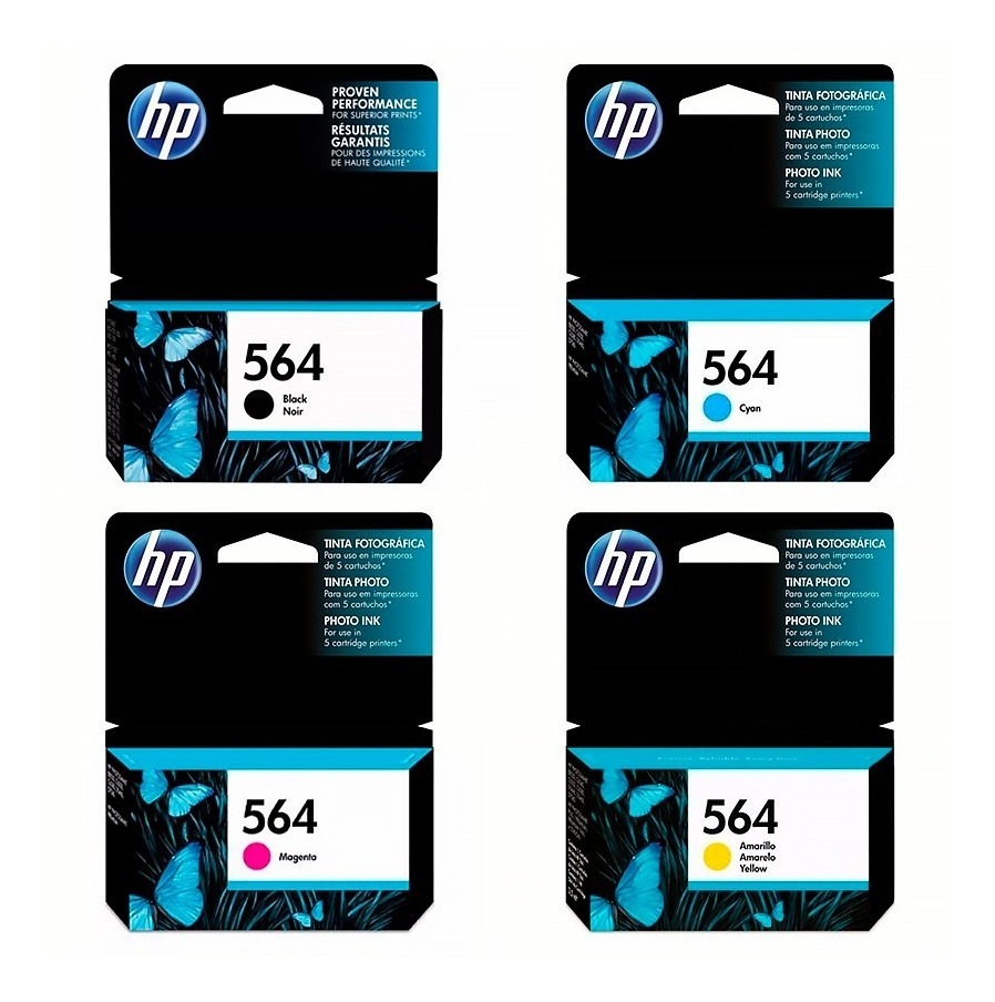 Combo Cartuchos Hp 564 Negro + Colores