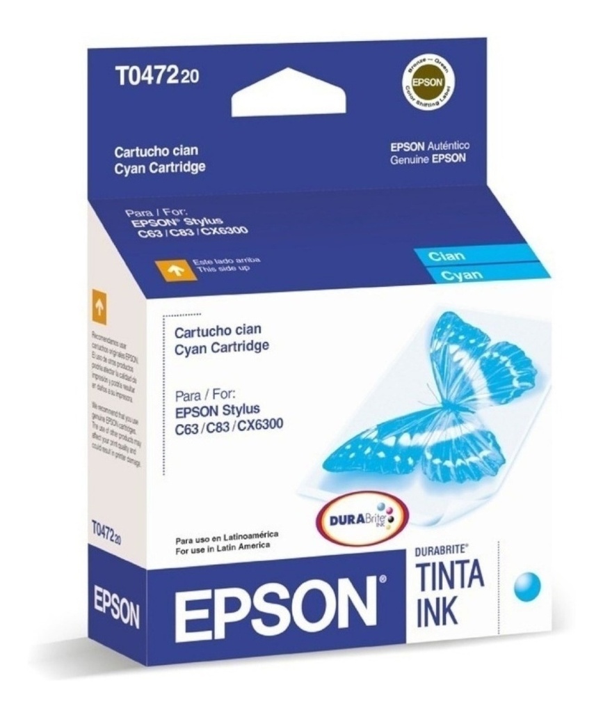 Cartucho Epson T0472 Cian Original