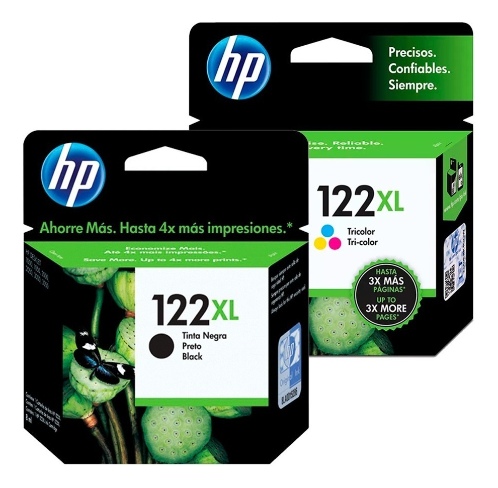 Combo Cartucho Hp 122XL Negro + Hp 122XL Color