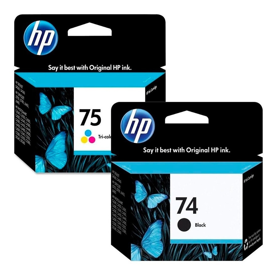 Combo Cartucho Hp 74 + Hp 75 Original