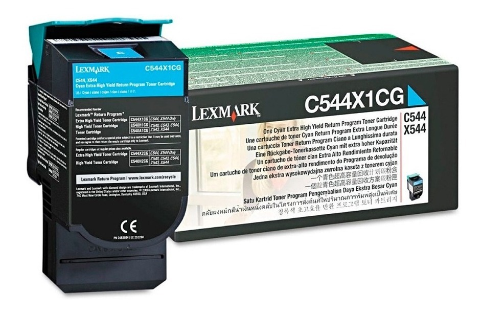 Toner Lexmark C544X1CG Cian Original