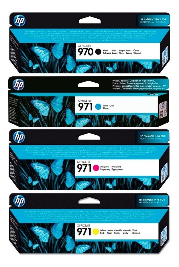 Combo Hp 970 Negro + Hp 971 Colores Original