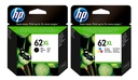 Combo Cartuchos Hp 62XL Negro + Color Original
