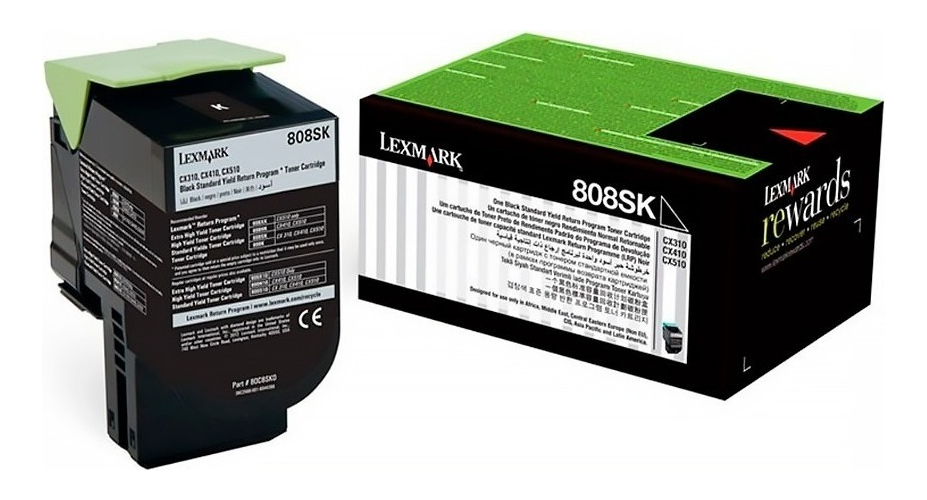Toner Lexmark 808SK Negro para Cx310 cx410 cx510