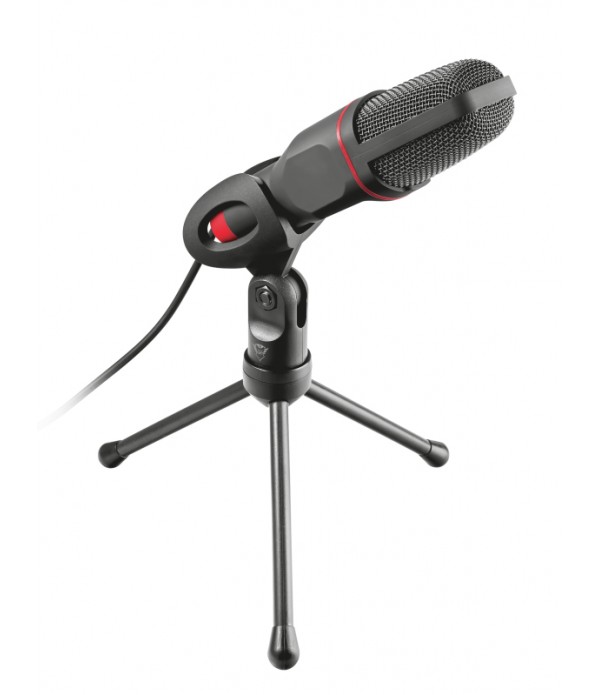 Micrófono Trust Alámbrico Usb - 3.5 mm GXT 212 Negro/Rojo