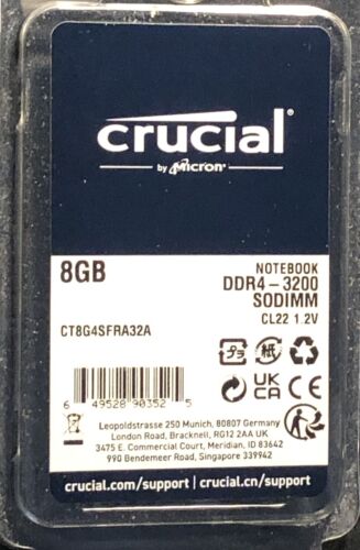 Memoria Sodimm Ddr4 Crucial 8gb 3200mhz