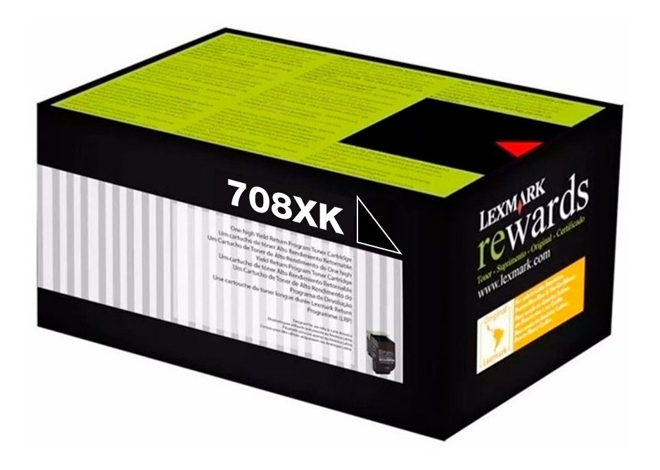 Toner Lexmark 708XK Negro 70C8XK0 Original
