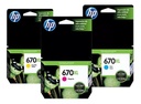 Combo COLOR x 3 HP 670XL Original