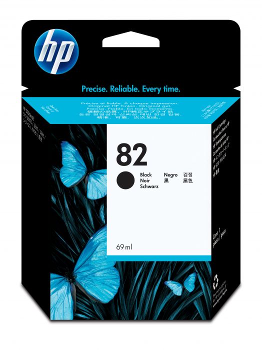 Cartucho De Tinta Hp 82 Negro Original CH565A 69ml