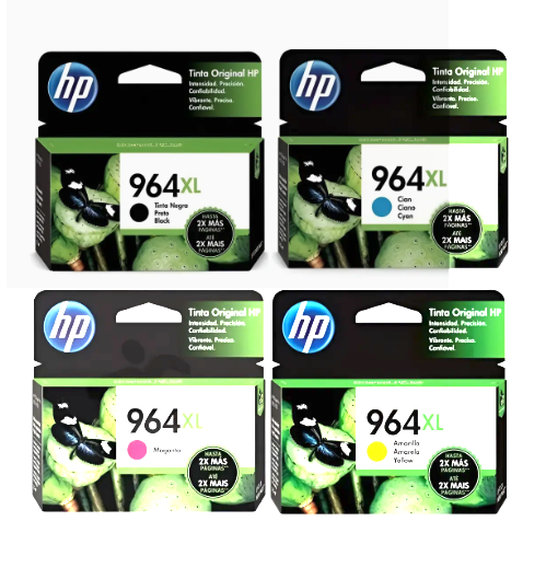 Combo Cartuchos Hp 964xl Negro + Colores Officejet 9020 9010