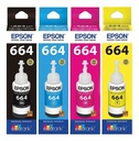 Combo Tinta Epson 664 Negro + Colores