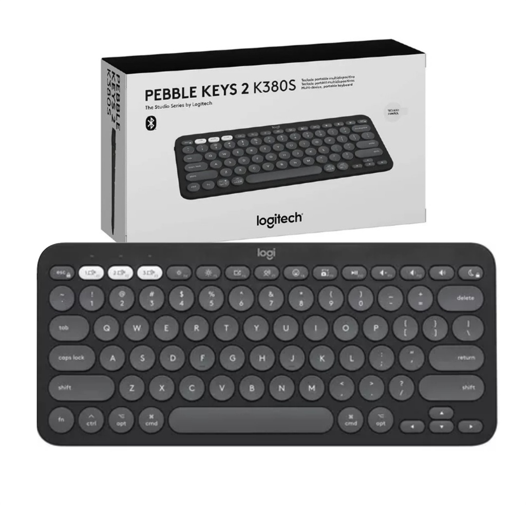 Logitech Teclado K380S Pebble Grafito Bluetooth