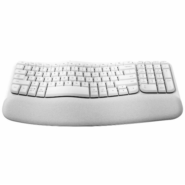 Teclado Logitech Ergo Inalambrico Wave Keys Blanco 920-012279