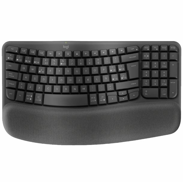 Teclado Logitech Ergo Inalambrico Wave Keys Grafito 920-012278