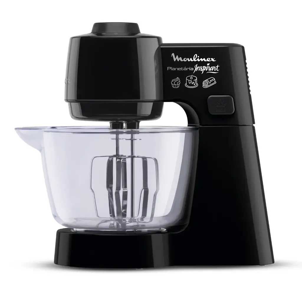Batidora Planetaria Inspirart Moulinex 5 velocidades 500W Color negro Capacidad total 3,2L QA710858