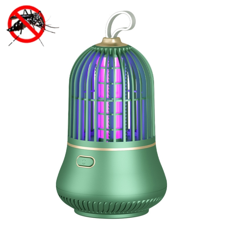 Lampara LED OFF con carga USB Mata Mosca y Mosquito color verde