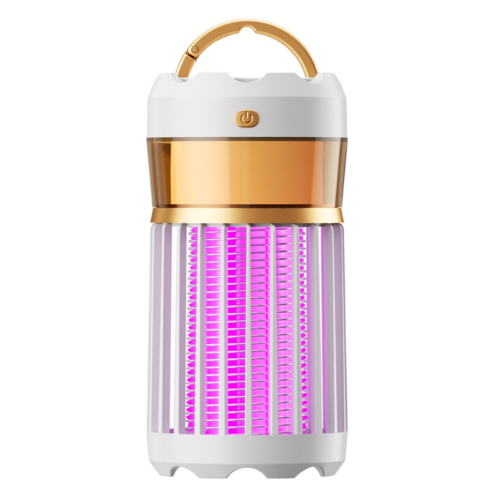 Lampara Mata Mosquito Off Luz Led USB Campamento Recargable color blanco