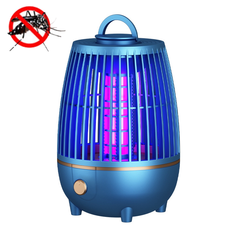 Lampara Led Fotocatalizador OFF con carga USB Mata Mosquito color azul