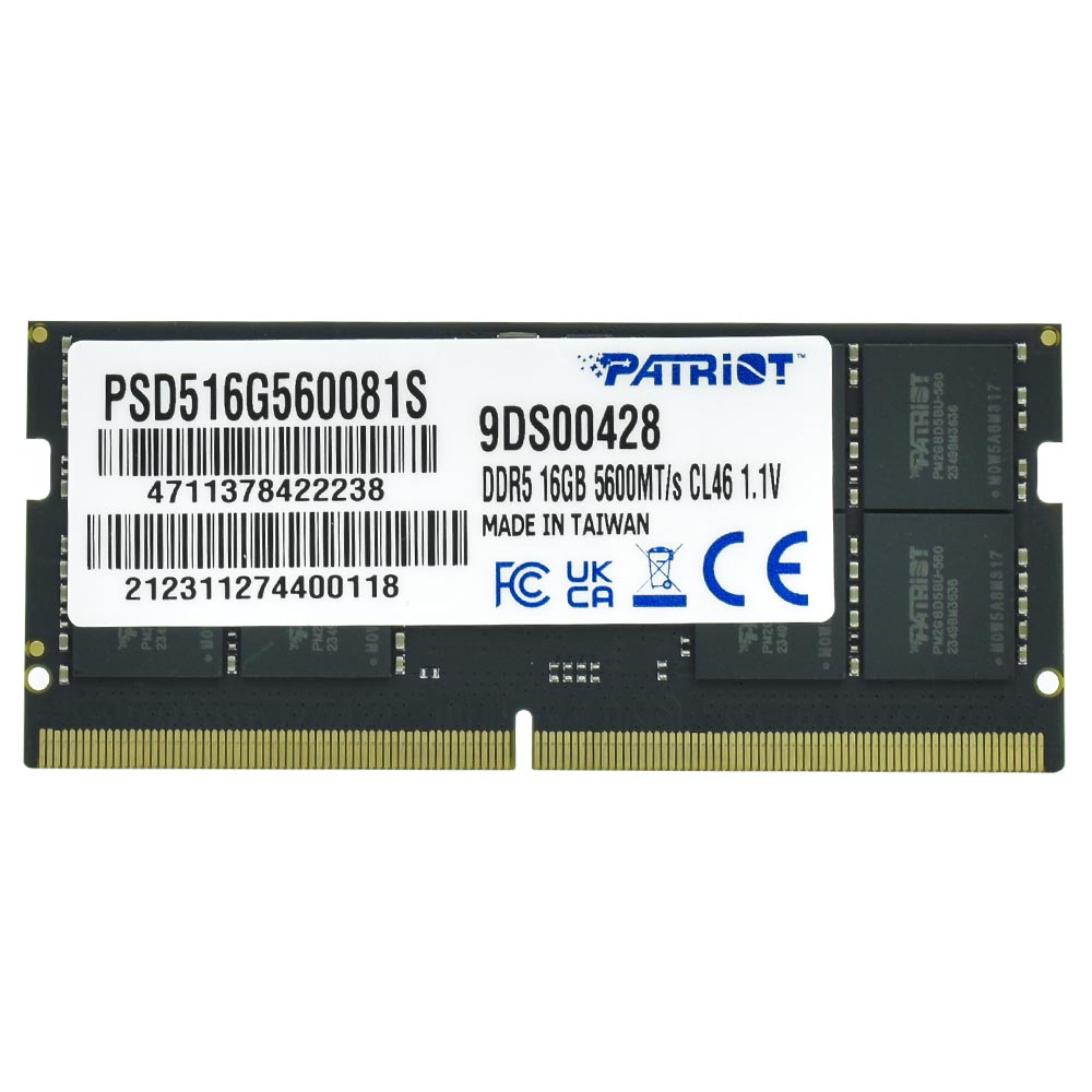 Patriot Memoria Ram 16gb DDR5 SODIMM 5600mhz