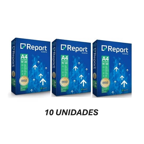Report Resma A4 Blanca 500 Hojas Premium Pack 10 Unidades