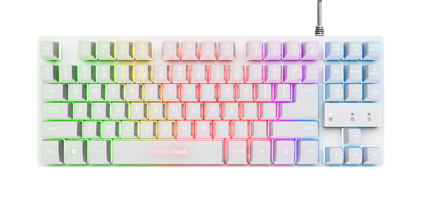 Teclado Gaming Trust GXT833W Thado TKL RGB Blanco