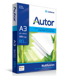 Caja x5 Papel Ledesma Autor A3 (297 X 420mm) 500 Hojas 80g/m2