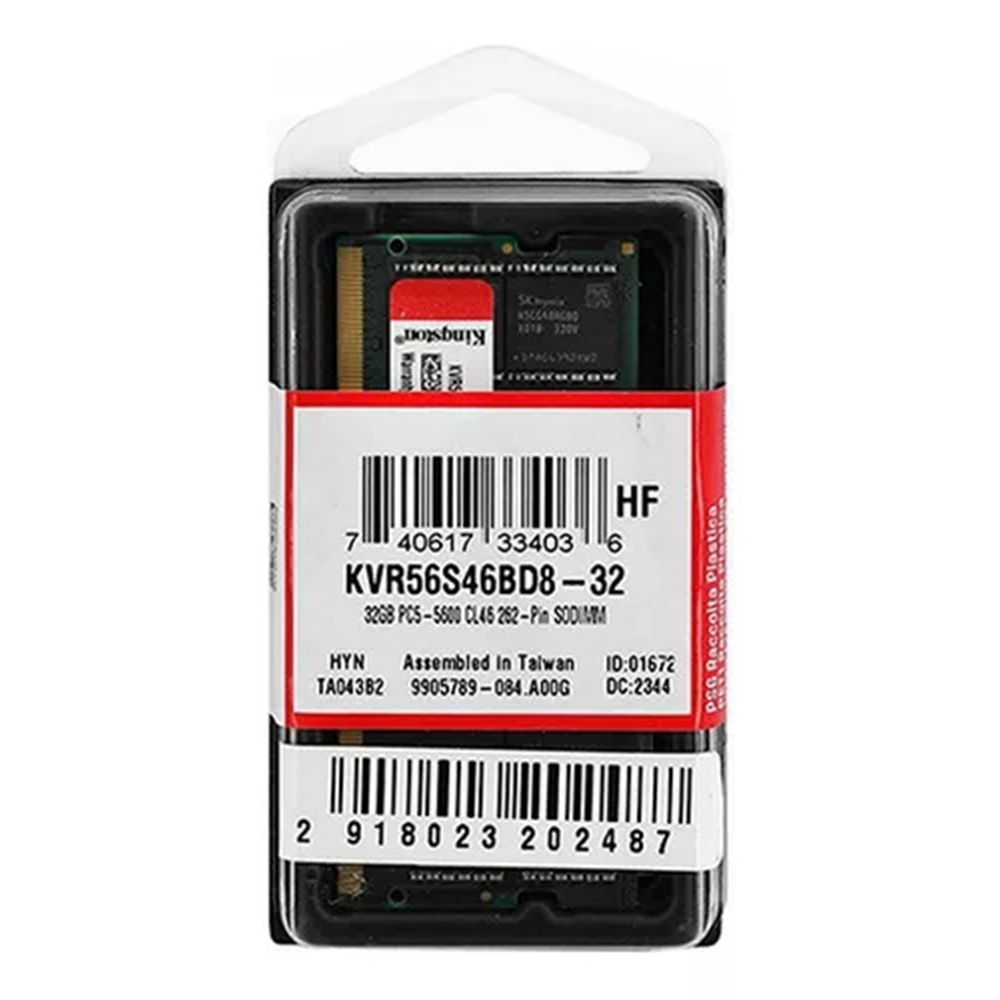 Ram Kingston 32gb DDR5 5600Mhz SODIMM Para Notebook