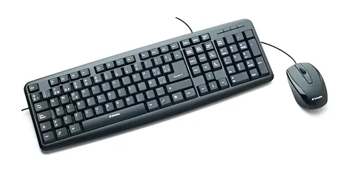 Combo Teclado y Mouse Verbatim Con Cable USB