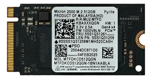 Disco Micron M2 512GB 2500 