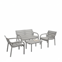 JUEGO DE LIVING ESTILO LIBRE MODELO, COLOR GRIS